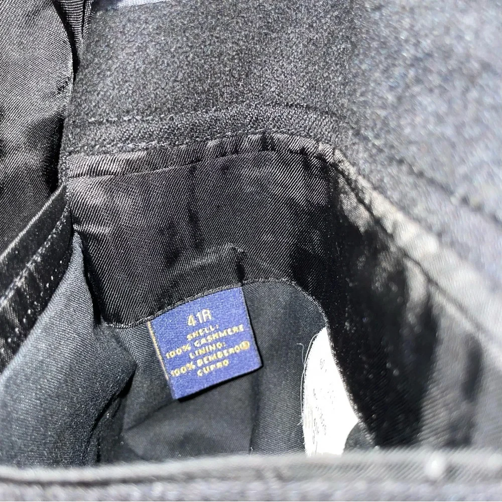 Brooks Brothers Men’s 100%‎ Loro Piana Italian Black Cashmere Blazer Sport Coat